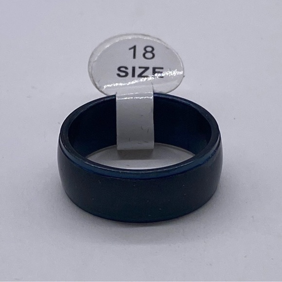 Stainless Steel Unisex Ring Black with Glitter Size 8 - Picture 5 of 8